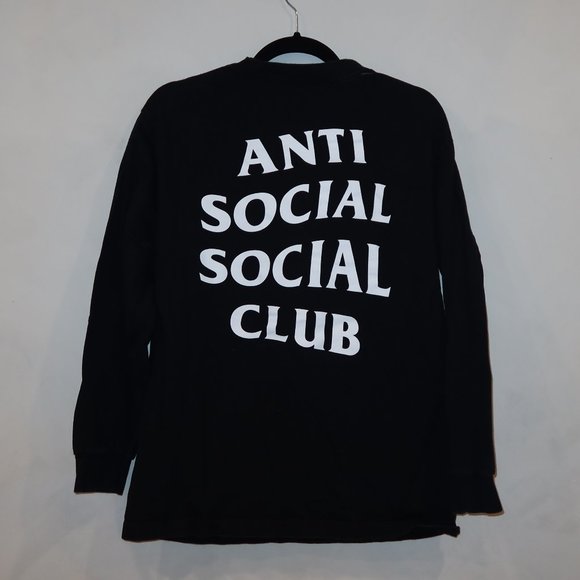 Anti Social Social Club Long Sleeve T-Shirt Size M, Black/White - Picture 4 of 6